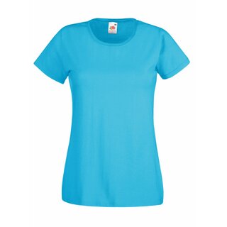Valueweight  Lady fit T-shirt Girlie Azure Blue L Fruit of the Loom
