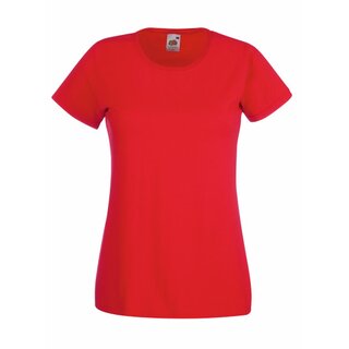 Valueweight  Lady fit T-shirt Girlie Red S Fruit of the Loom