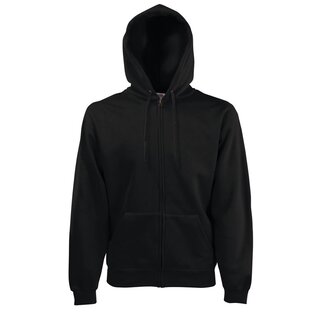 Classic Hooded Sweat bedrucken  Jacket Schwarz L Fruit of the Loom