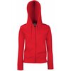 Premium Hooded Sweat bedrucken  Jacket Lady-Fit  Red XS Fruit of the Loom