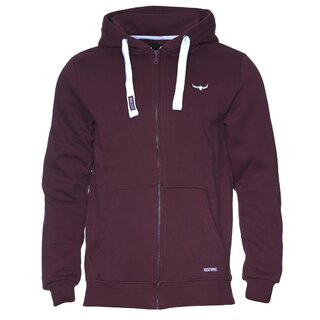 Premium Heavy Zipped Hoodie  Burgund Rot M