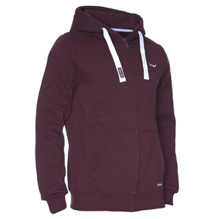 Premium Heavy Zipped Hoodie  Burgund Rot M