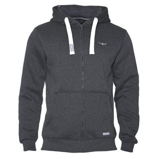 Premium Heavy Zipped Hoodie  Dark Heather M