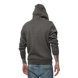 Apparel Heavy Zipped Hoodie bedrucken S Dark heather Grau ROCK-IT