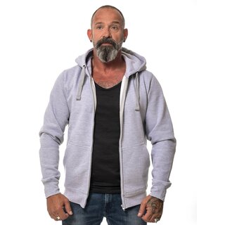 Apparel Heavy Zipped Hoodie bedrucken 3XL Heather Grau ROCK-IT