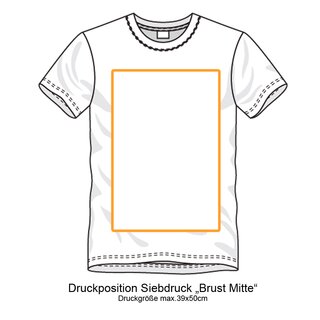 T-shirt  Hoodie Siebdruck Brust Mitte 50-74 Stck 2 Farben