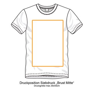 T-shirt  Hoodie Siebdruck Brust Mitte 750-999 Stck 8 Farben