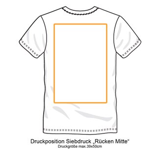 T-shirt  Hoodie Siebdruck Rcken Mitte 50-74 Stck 3 Farben
