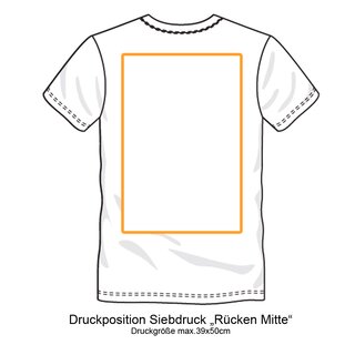T-shirt  Hoodie Siebdruck Rcken Mitte 7500-10000 Stck 5 Farben
