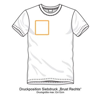 T-shirt  Hoodie Siebdruck Brust Rechts 50-74 Stck 12 Farben
