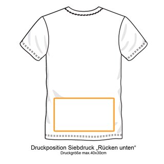 T-shirt  Hoodie Siebdruck Rcken unten 200-299 Stck 3 Farben