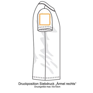 T-shirt  Hoodie Siebdruck rmel rechts 2000-2999 Stck 10 Farben