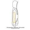 T-shirt  Hoodie Siebdruck Arm rechts 4000-4999 Stck 5 Farben