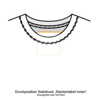 T-shirt  Hoodie Siebdruck Nackenlabel innen 50-74 Stück 2 Farben